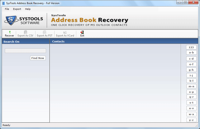 Corrupt Address Book can be recovered through Address Book Recovery Solution