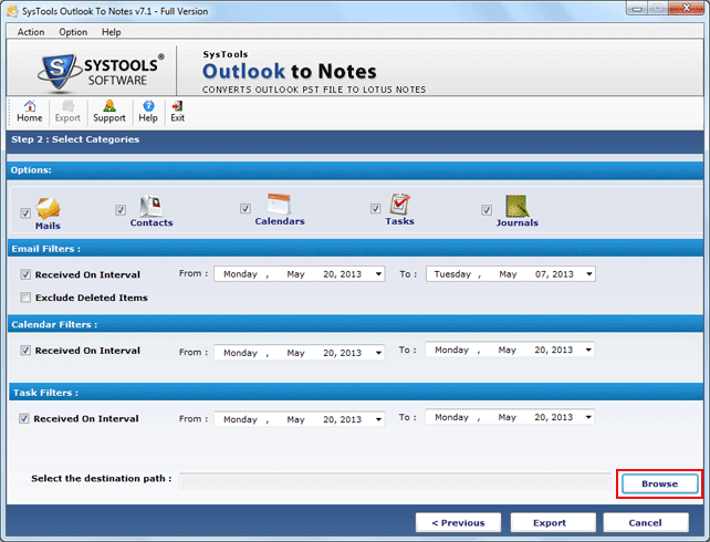 Convert Outlook to Lotus Notes 7.1